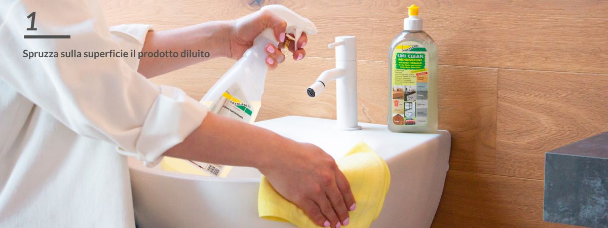 Spruzza il prodotto diluito